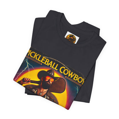 Pickleball Cowboy T‑Shirt — "A Natural Born Banger" Retro Western Pickleball Tee