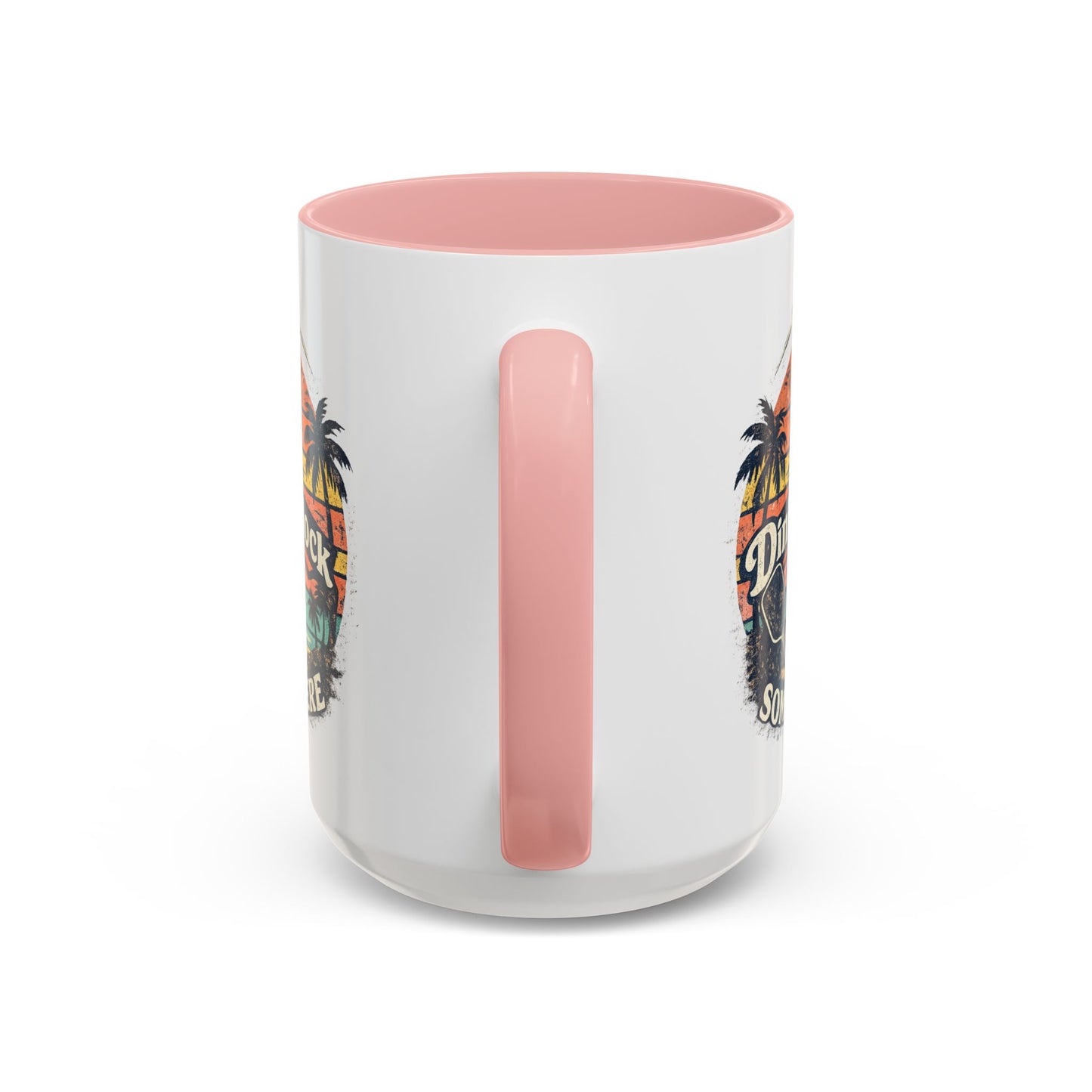 Pickleball Mug — "It’s Dink O’Clock Somewhere" Retro Beach Coffee Cup (11/15oz)