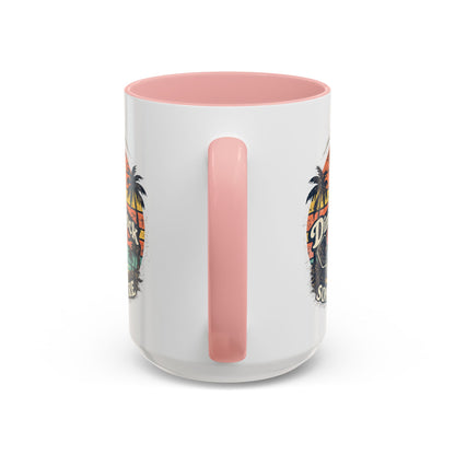 Pickleball Mug — "It’s Dink O’Clock Somewhere" Retro Beach Coffee Cup (11/15oz)