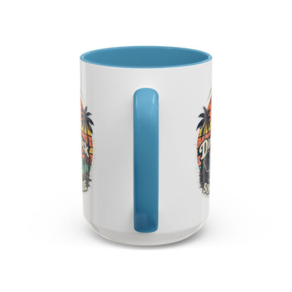 Pickleball Mug — "It’s Dink O’Clock Somewhere" Retro Beach Coffee Cup (11/15oz)