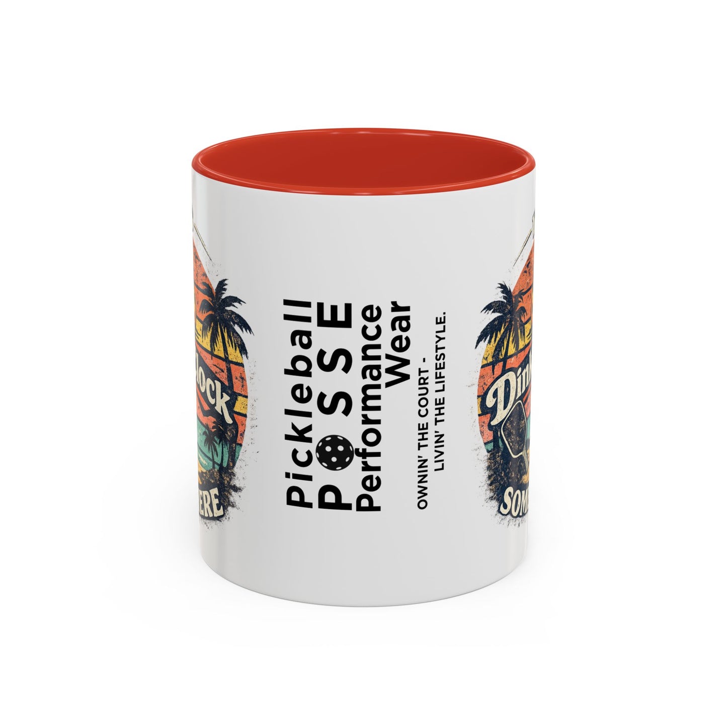 Pickleball Mug — "It’s Dink O’Clock Somewhere" Retro Beach Coffee Cup (11/15oz)