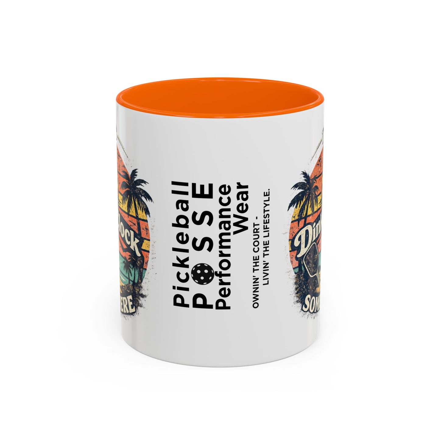 Pickleball Mug — "It’s Dink O’Clock Somewhere" Retro Beach Coffee Cup (11/15oz)