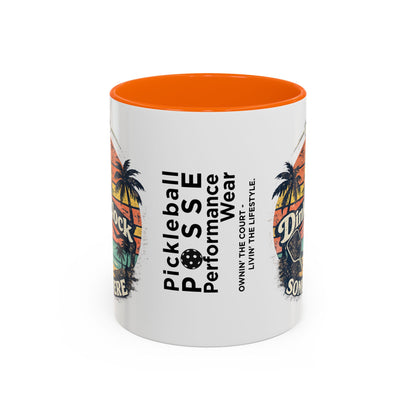 Pickleball Mug — "It’s Dink O’Clock Somewhere" Retro Beach Coffee Cup (11/15oz)