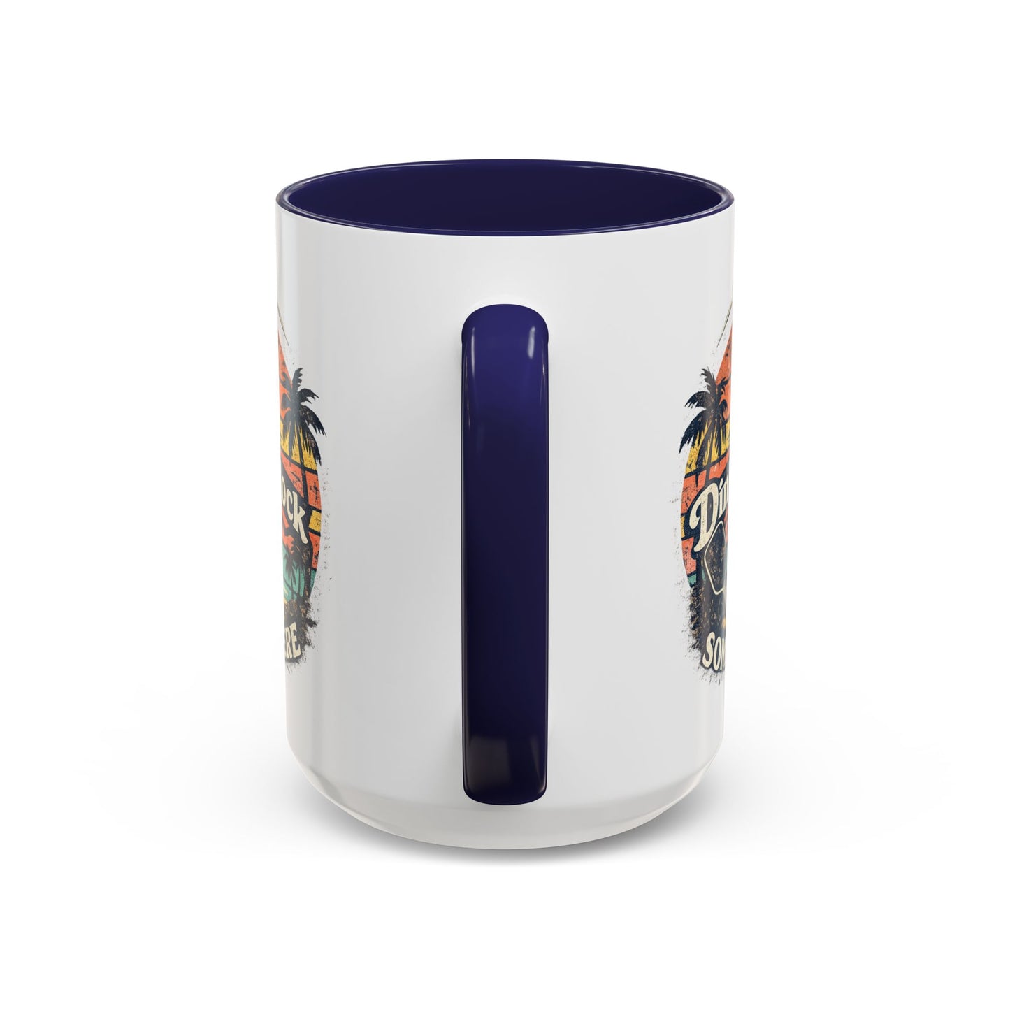 Pickleball Mug — "It’s Dink O’Clock Somewhere" Retro Beach Coffee Cup (11/15oz)