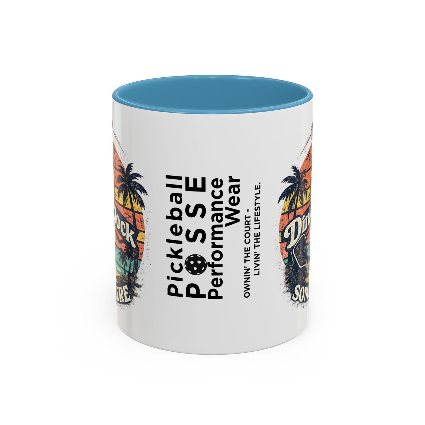 Pickleball Mug — "It’s Dink O’Clock Somewhere" Retro Beach Coffee Cup (11/15oz)