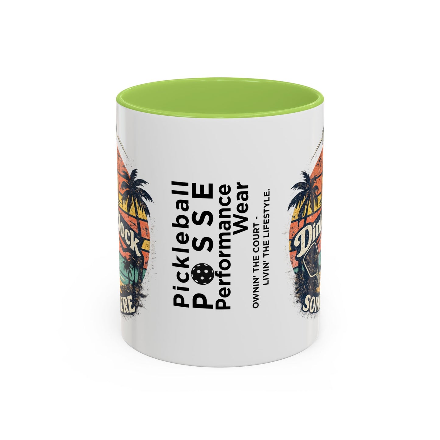 Pickleball Mug — "It’s Dink O’Clock Somewhere" Retro Beach Coffee Cup (11/15oz)