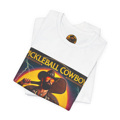 Pickleball Cowboy T‑Shirt — "A Natural Born Banger" Retro Western Pickleball Tee