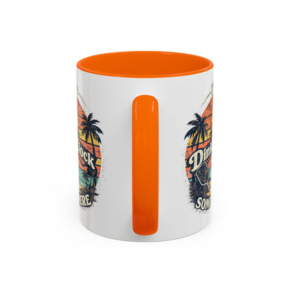 Pickleball Mug — "It’s Dink O’Clock Somewhere" Retro Beach Coffee Cup (11/15oz)