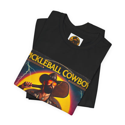 Pickleball Cowboy T‑Shirt — "A Natural Born Banger" Retro Western Pickleball Tee