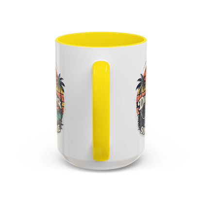 Pickleball Mug — "It’s Dink O’Clock Somewhere" Retro Beach Coffee Cup (11/15oz)