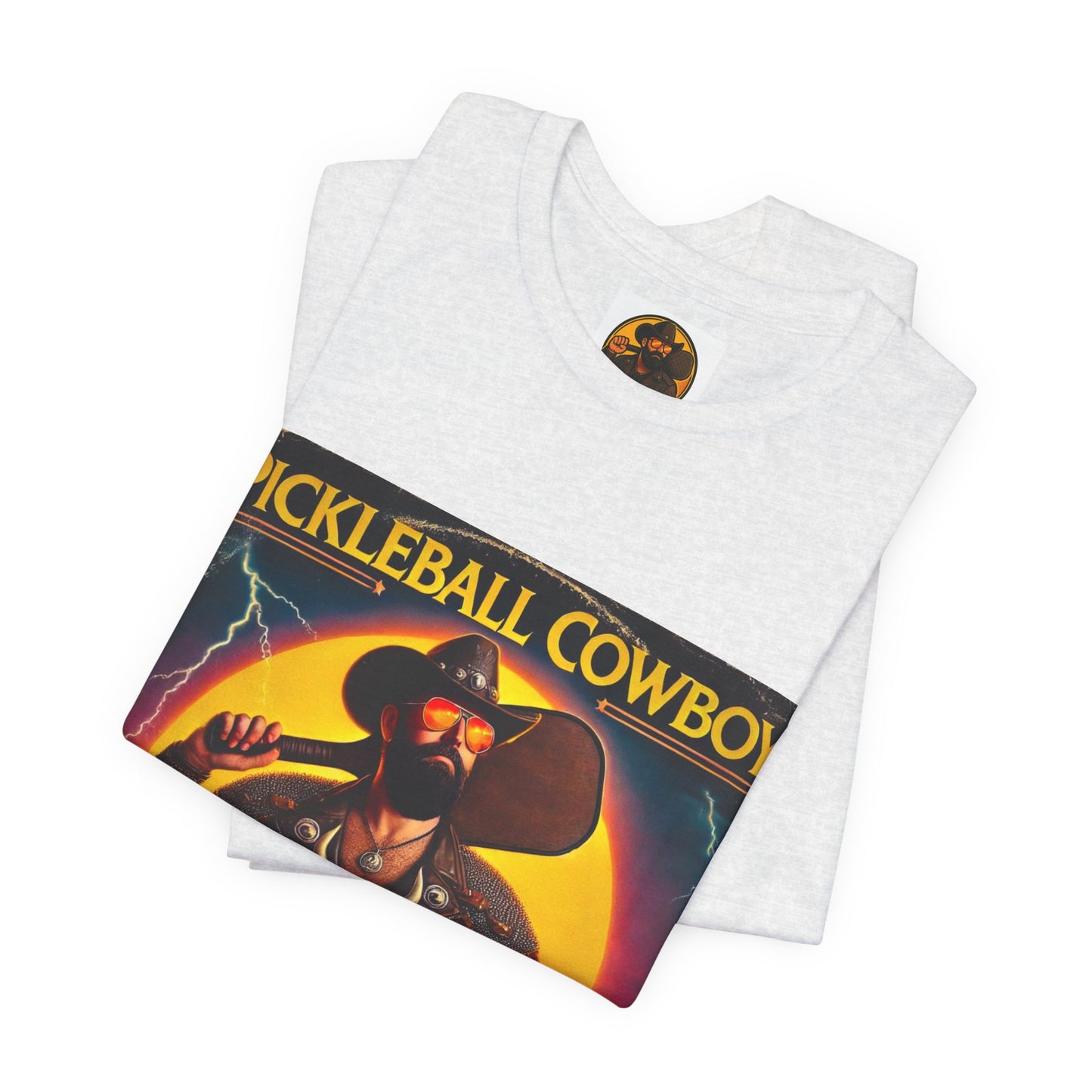 Pickleball Cowboy T‑Shirt — "A Natural Born Banger" Retro Western Pickleball Tee